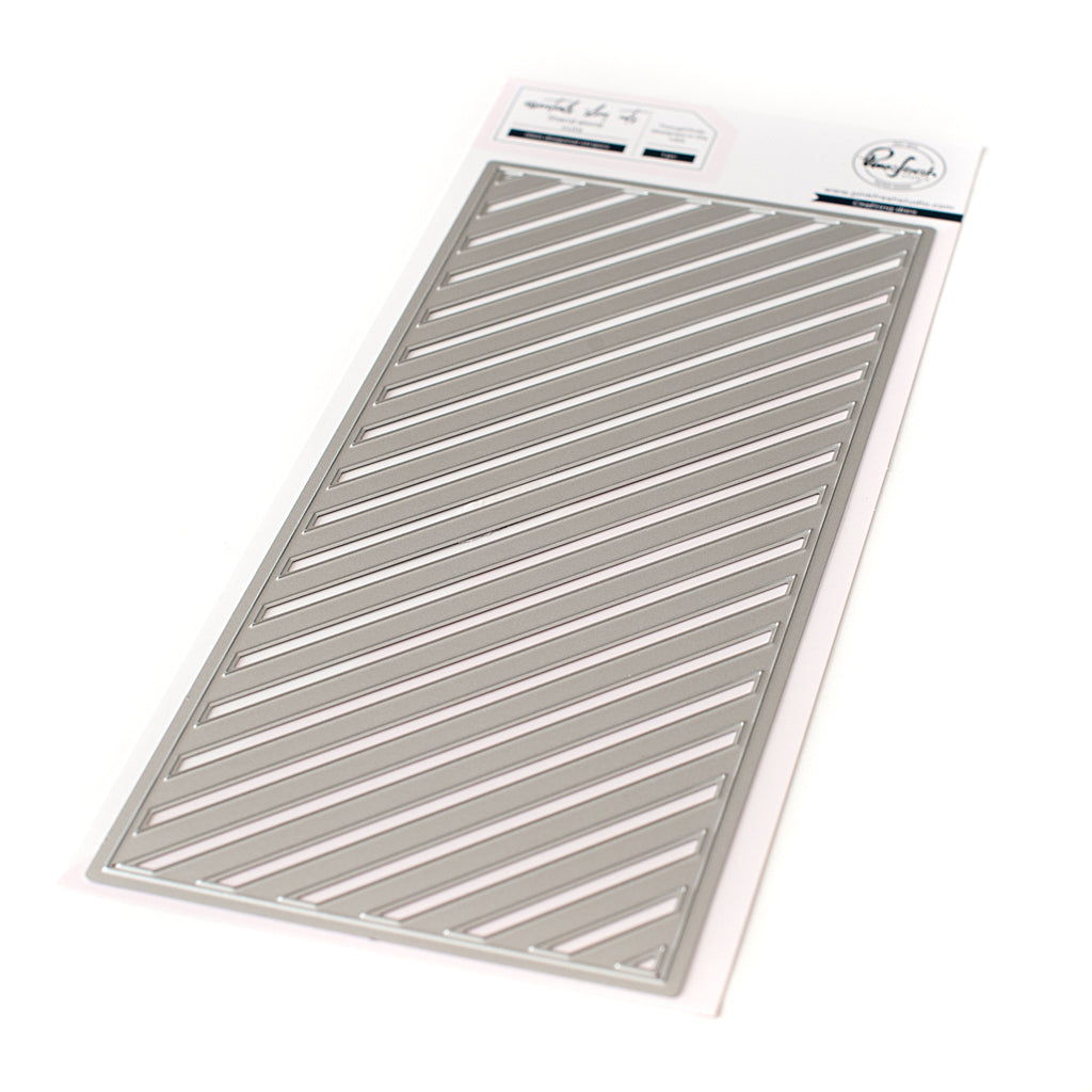 Slim diagonal stripes die