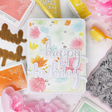 Inky Floral Background stamp