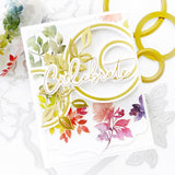 Rainbow Floral Washi die