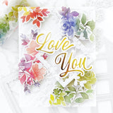 Rainbow Floral Washi die