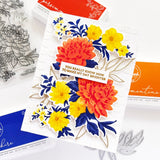 Slim Leafy Squares Stencil