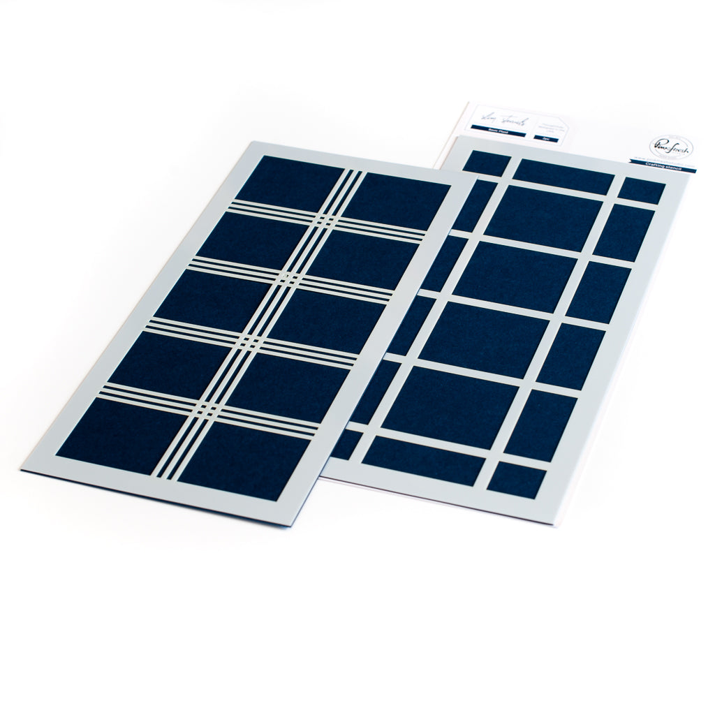 Slim Basic Plaid Layering Stencil set