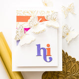 Small Butterflies hot foil plate