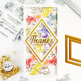 Rainbow Floral Washi die