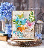 Small Butterflies hot foil plate