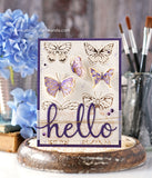 Small Butterflies hot foil plate