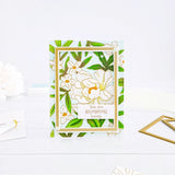 Blooming Peony stencil