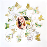 Small Butterflies hot foil plate