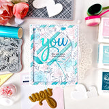 Inky Floral Background stamp