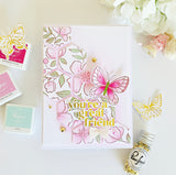 Small Butterflies hot foil plate