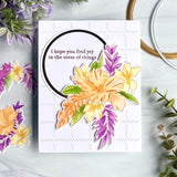 Hibiscus Washi layering stencil