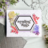 Rainbow Floral Washi die