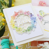Rainbow Floral Washi die