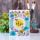 Inky Floral Background stamp