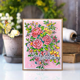 Fancy Rose Bunch stencils