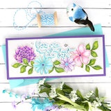 Slim diagonal stitched rectangles die set