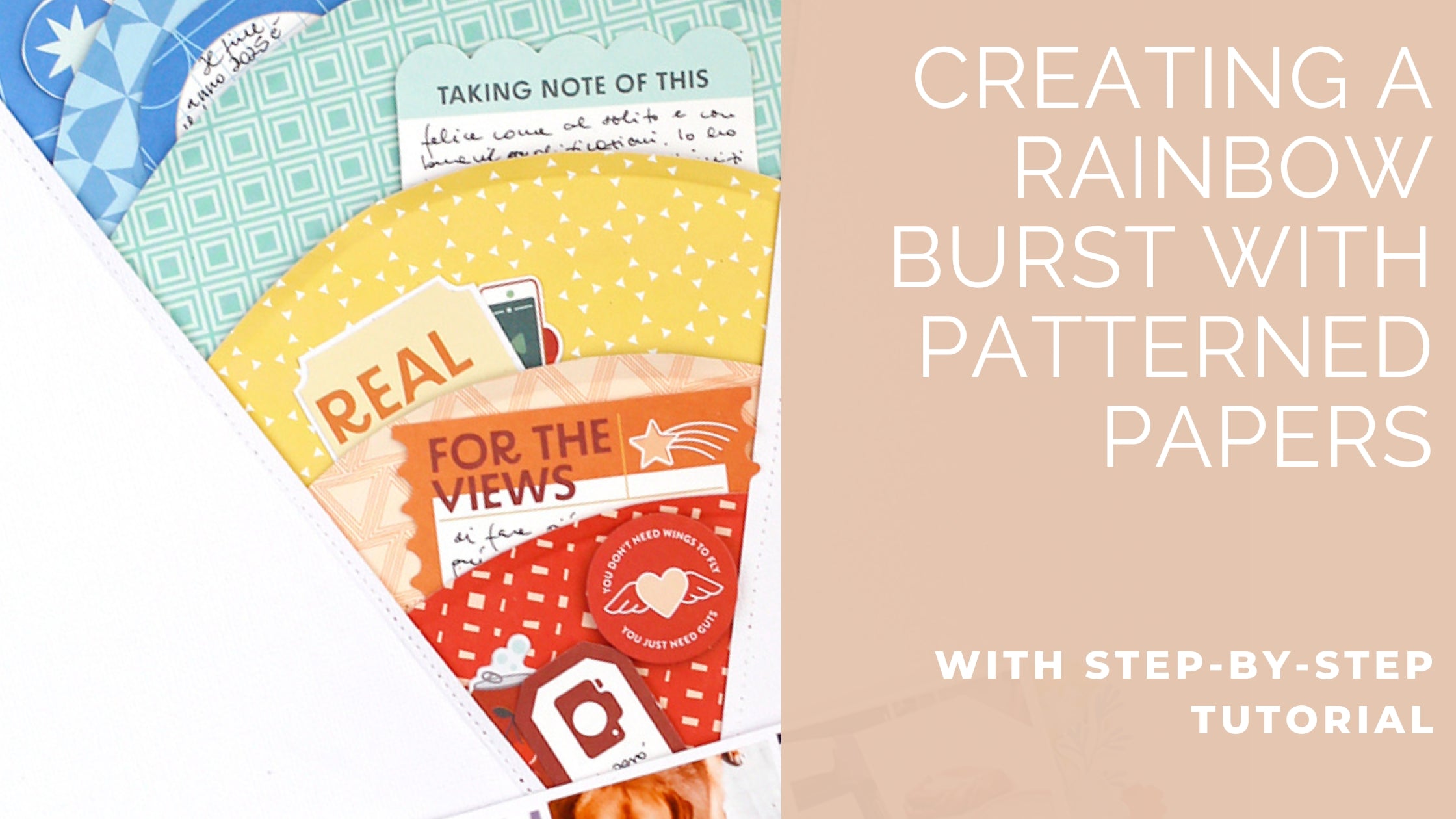 Creating a Rainbow Burst with Patterned Papers | Eva Pizarro