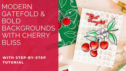 Modern Gatefold & Repeat-Stamping with Cherry Bliss | Kathleen Schmelz