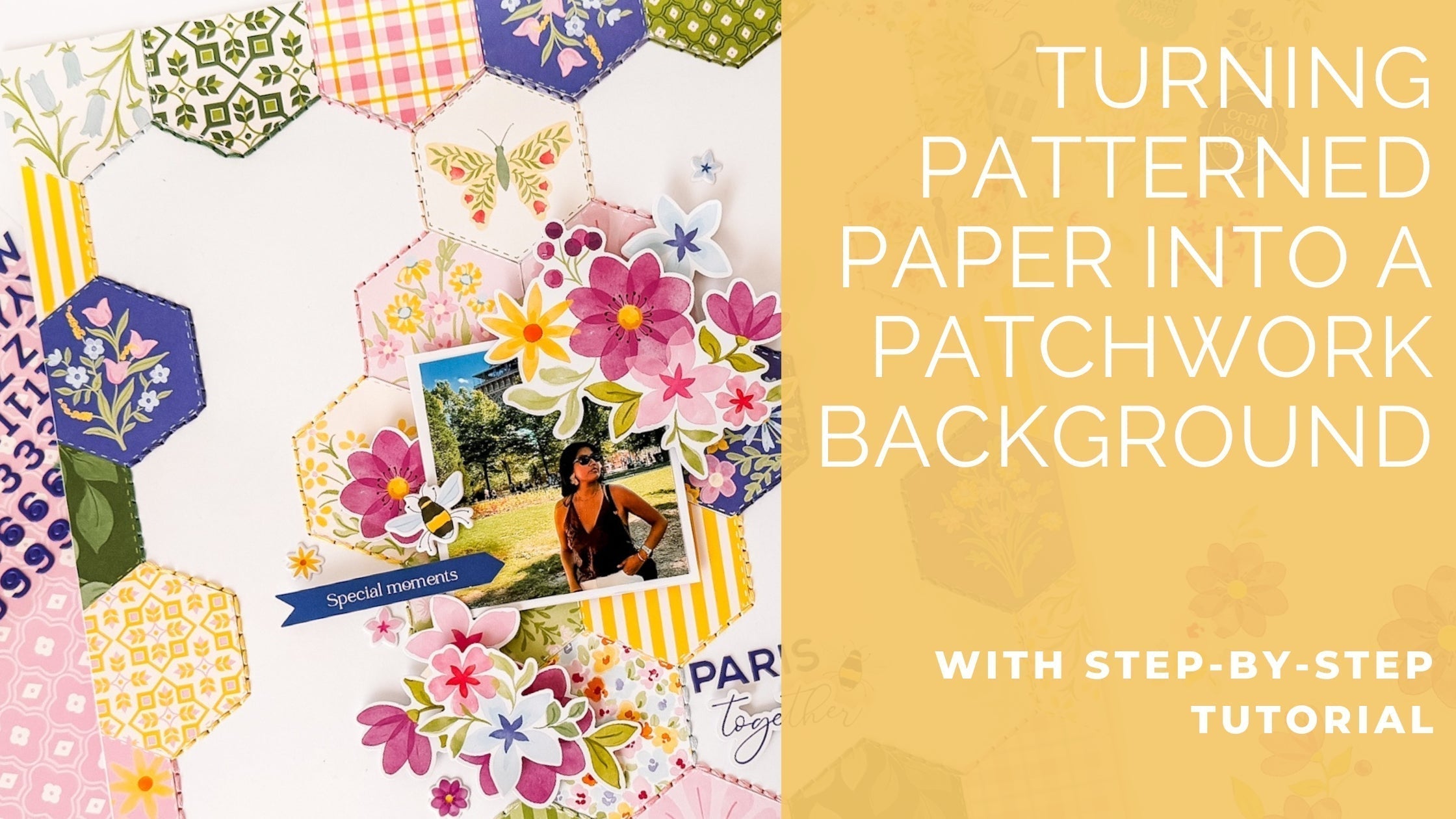 A Cozy Hexagon Patchwork Layout with Crafted Moments | Susi Becerra ...