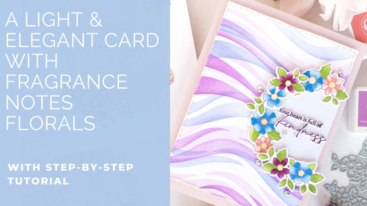 Fragrance Notes Card with Soft Stenciled Background | Kathleen Schmelz