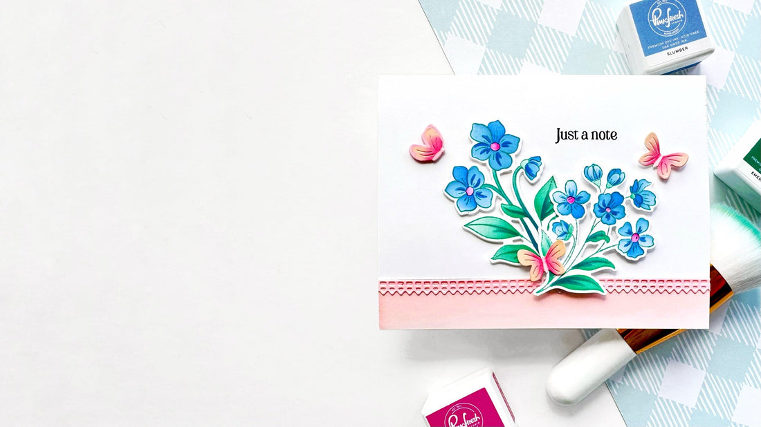 Flutter and Florals inspired just a note card | Stephanie Guse