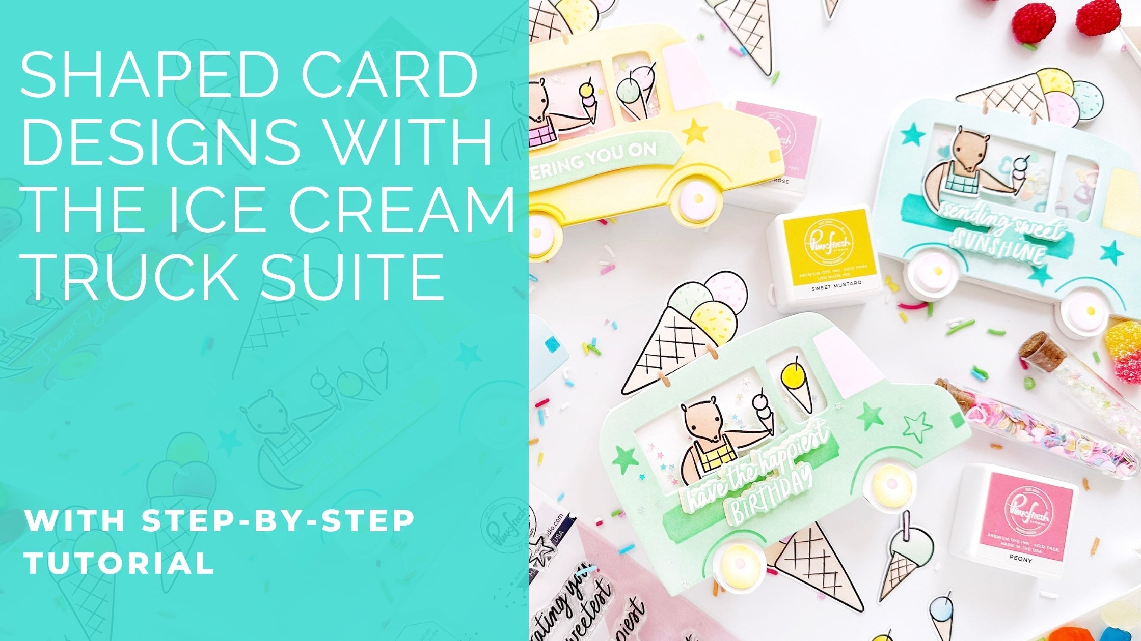 Shaped Card Designs with Ice Cream Truck Suite | Raquel Arribas