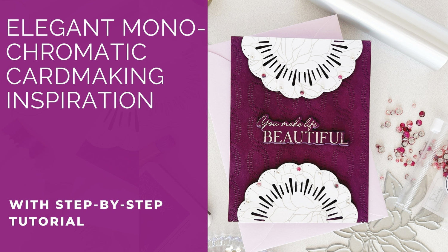 Elegant Monochromatic Card Inspiration | Kathleen Schmelz