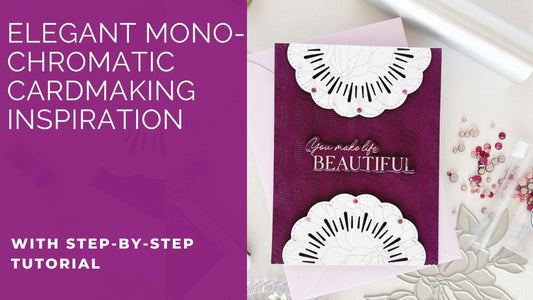 Elegant Monochromatic Card Inspiration | Kathleen Schmelz