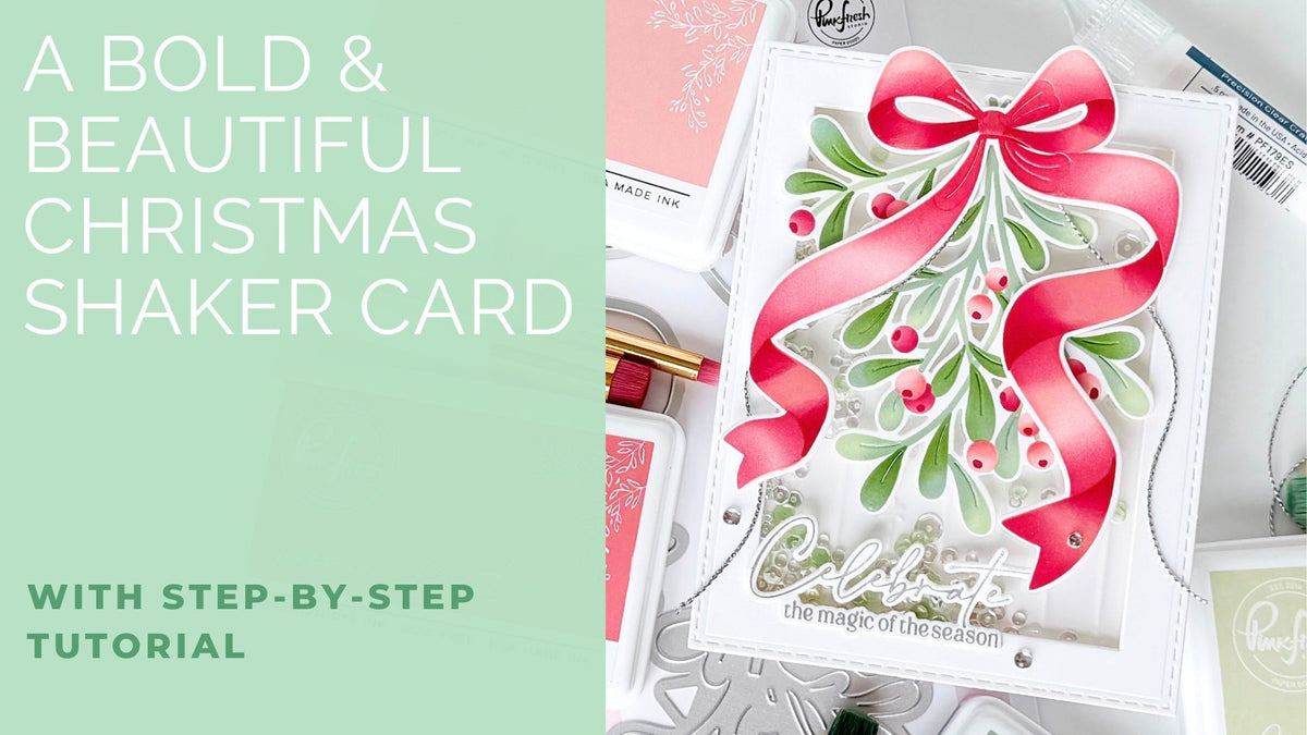 Christmas Shaker Card with a Show-Stopping Bow
