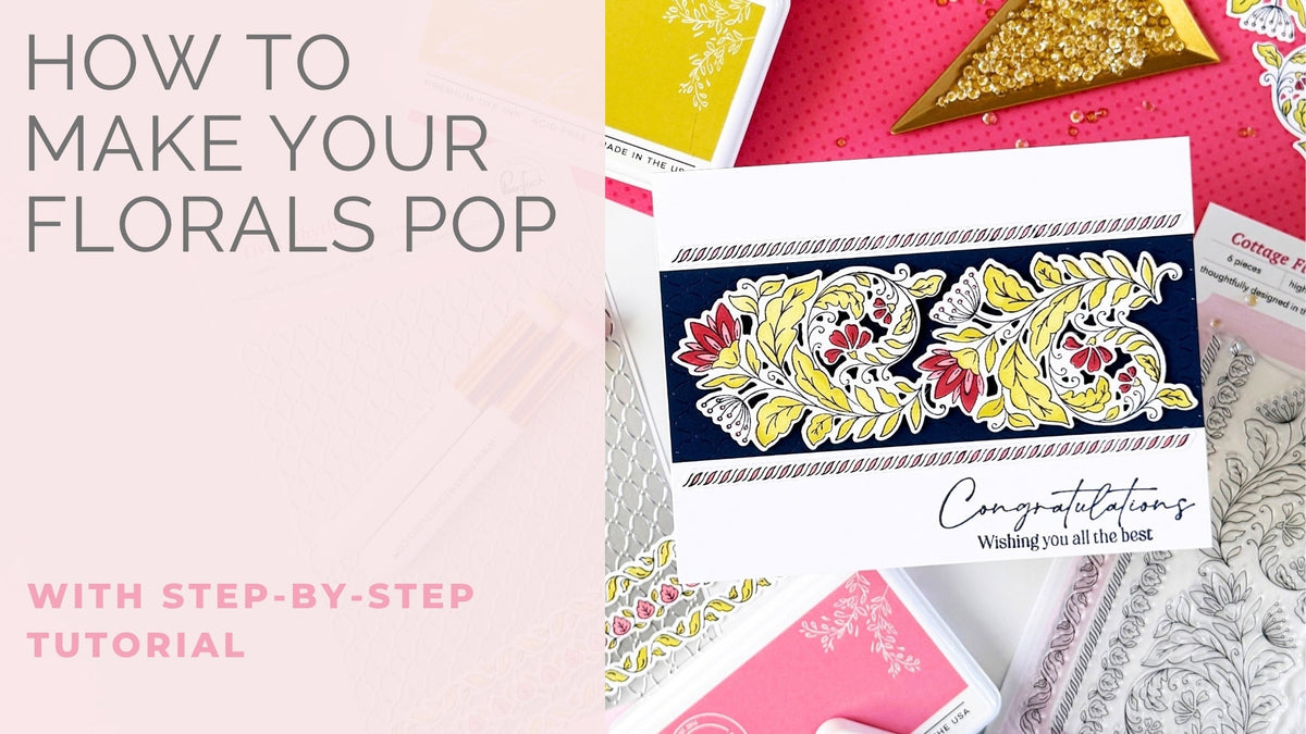 A Bold Folk-Inspired Floral Card
