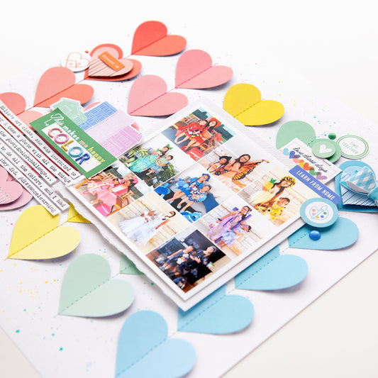 photo collages and the new Lets Stay Home scrapbook collection | Jung AhSang