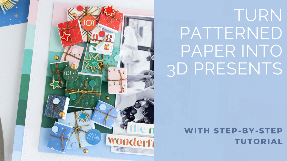 Wrapped in Christmas Joy with 3D Gifts and Playful Color Blocking