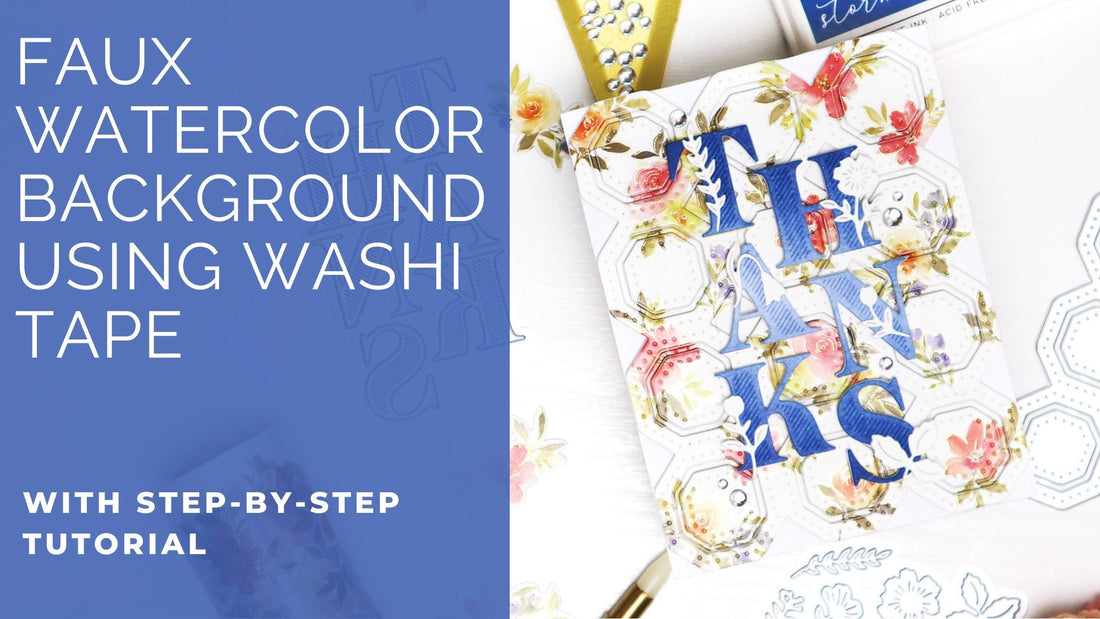 Faux Watercolor Background Using Washi Tape | TaeEun Yoo