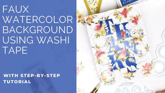 Faux Watercolor Background Using Washi Tape | TaeEun Yoo
