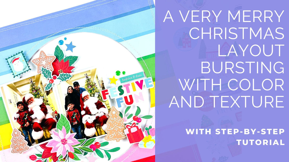 Designing with Joy: Create a Festive Holiday Layout with Bold Color | Karlla Dauer