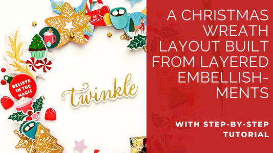 Twinkle Christmas Wreath Layout | Kerstin Scheidler