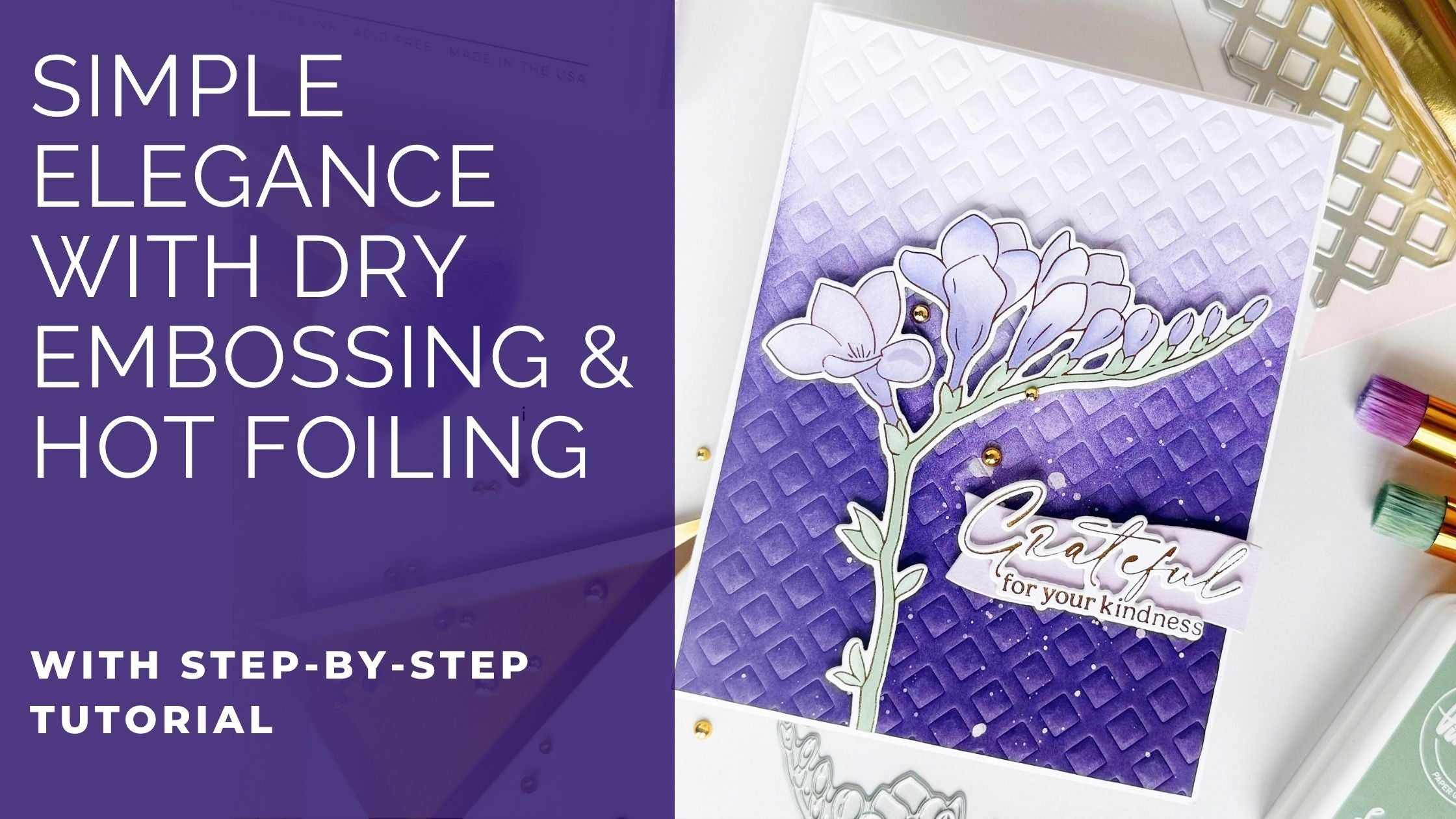 Simply Elegant Card with Freesia Flourish | Kathleen Schmelz