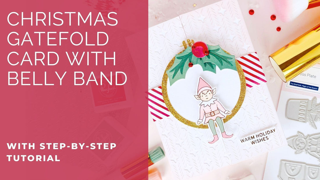 Christmas Gatefold Card with Belly Band | Kathleen Schmelz