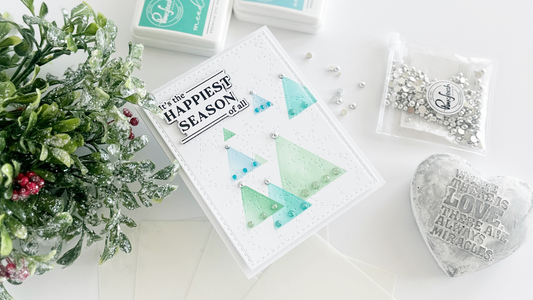 Stencilled Christmas Trees | Cheryl Espie