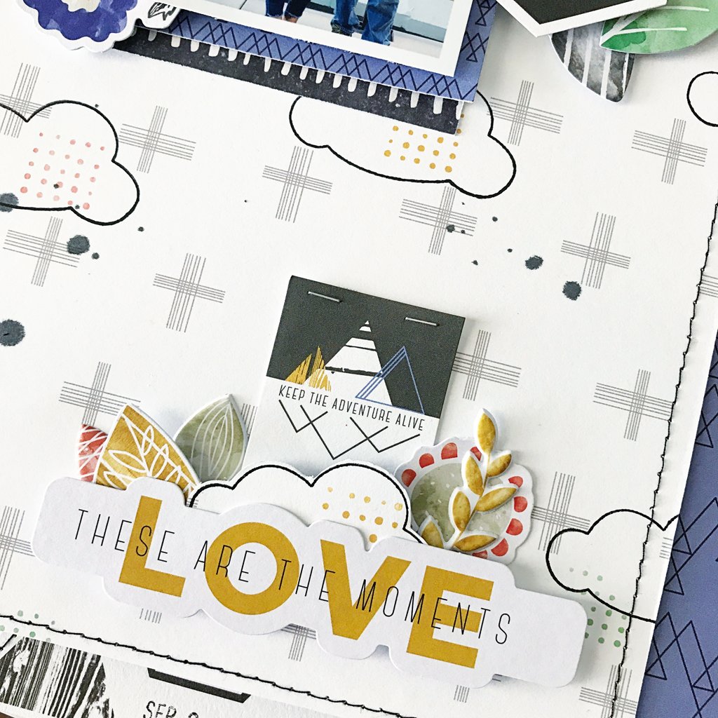 Using Stamps on A Layout Using the Escape the Ordinary and Boys Fort Collections with Adrienne Alvis