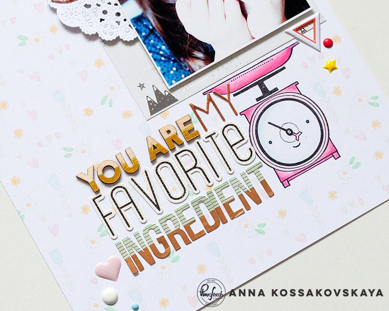 Layouts with stamping by Anna