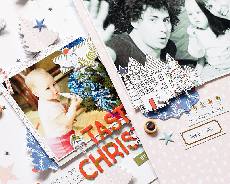 Christmas family layouts with Anna