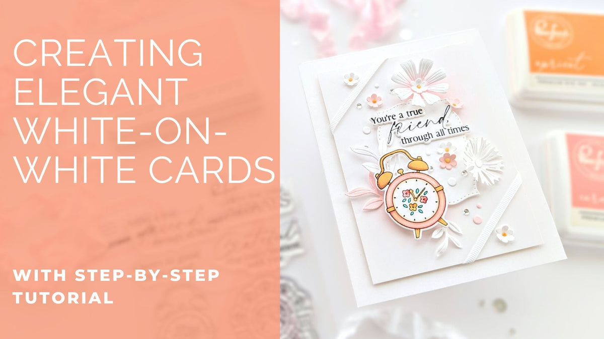Elegant White-on-White Card Design | Anne Fiene