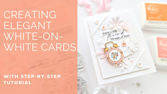 Elegant White-on-White Card Design | Anne Fiene