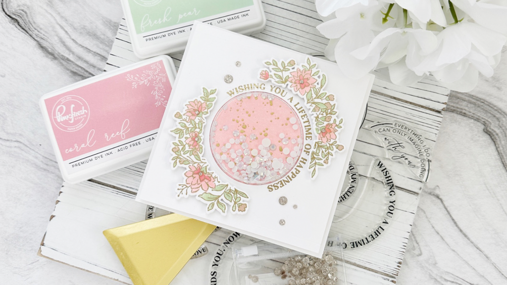 Circle Florals Shaker Card | Cheryl Espie