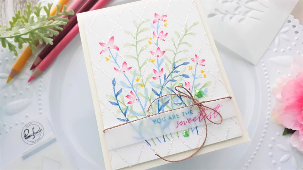 Layering Stencil With Colored Pencils / Anne Fiene