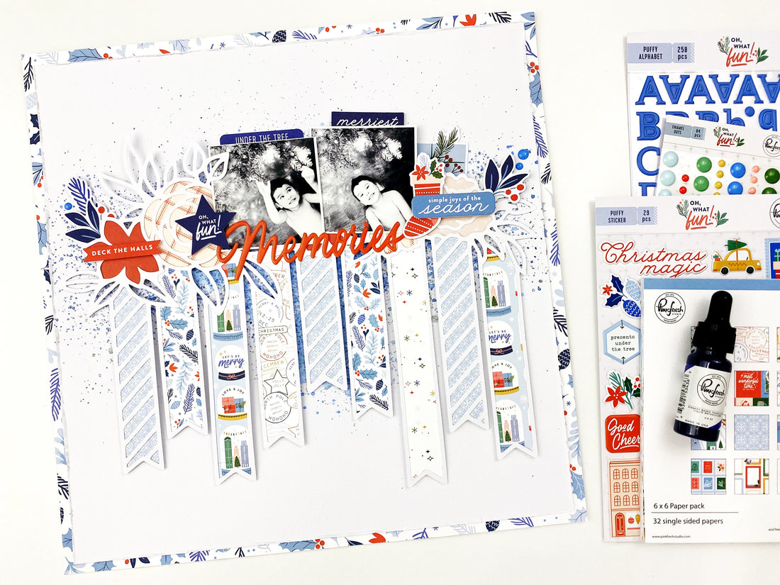 Merry Memories Scrapbook Layout | Oh What Fun