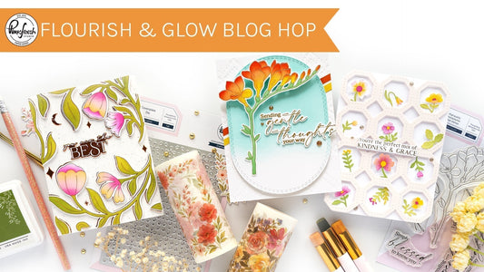 Shop "Flourish & Glow" Release | Stamp, Die, Stencil, Press Plate, & Washi!