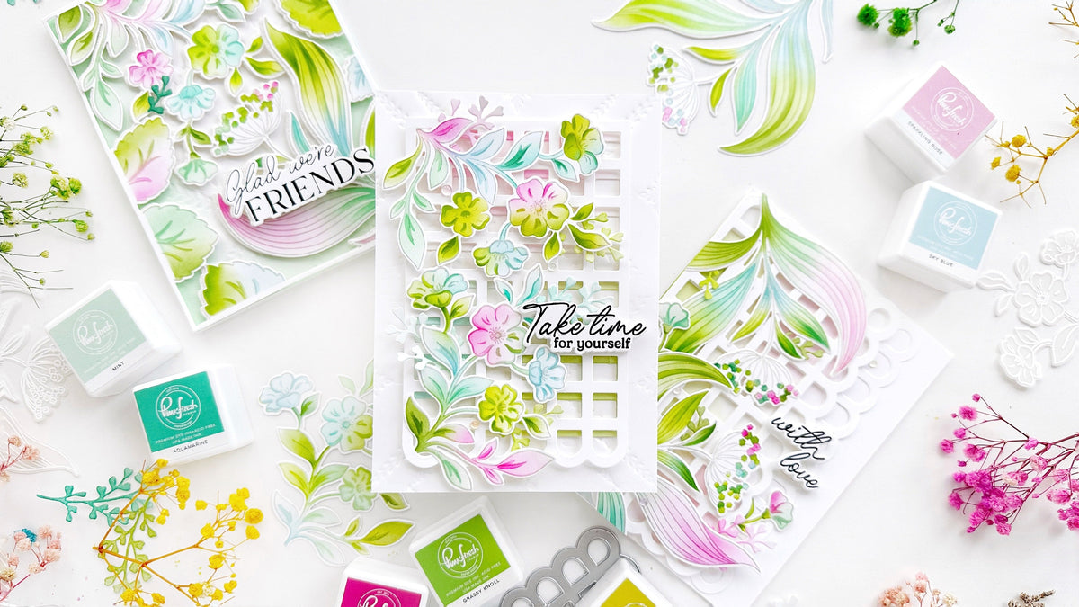 Gradient ink blending and offsetting diecuts | Raquel Arribas