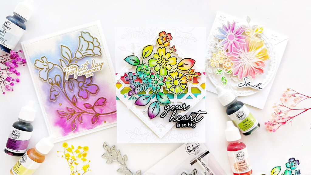 Creating super easy designs with liquid watercolors